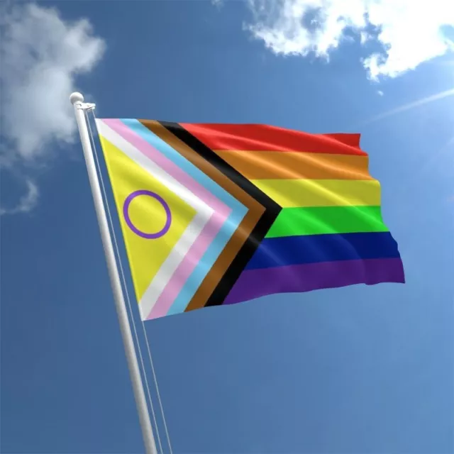 Intersex Pride Flag 5ft X 3ft Rainbow Gay Inclusive Flags With Eyelets Lgbtqia £3 49 Picclick Uk