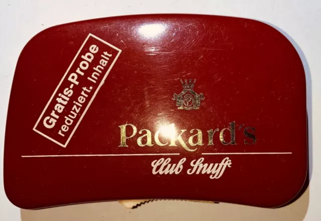 Alte PACKARD`s CLUB SNUFF Schnupf Tabak Dose