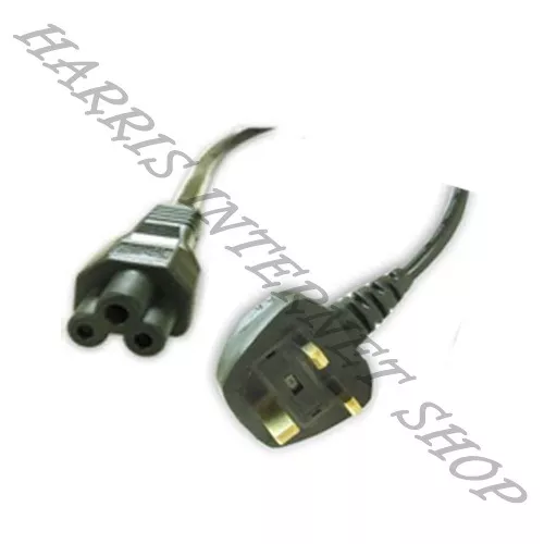 3 Pin UK (3 Prong Clover Leaf) Laptop Power Cable/Lead/Cord for Laptop Adapter