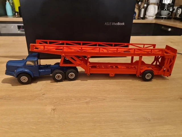 Miniature Norev 1/43 – Tracteur TBO15 + Remorque Transporteur De Voitures – Occasion
