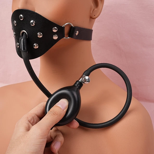 wholesale sex lubricants suppliers BONDAGE INFLATABLE INSERT Mouth Gag Ball Studded Plug Slave Panel Pump Gag  Adult £20.99