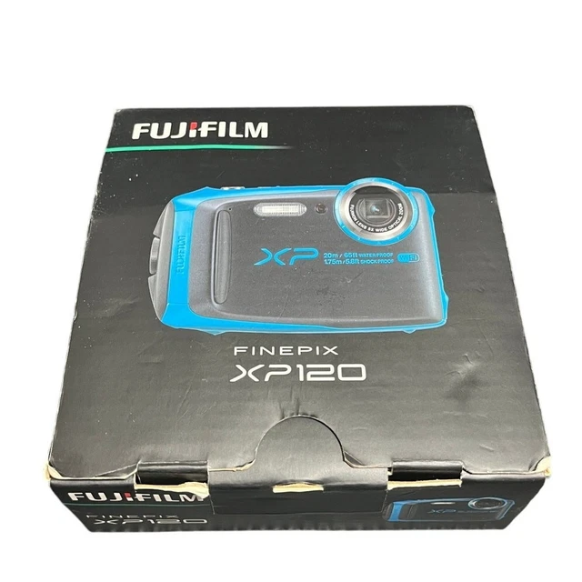 FUJIFILM FINEPIX XP120 Waterproof 65ft Wi-Fi Camera Sky Blue