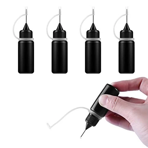 6 Flacons Pipette 5ml Avec Pointe Aiguille | Pour Colle, Peinture, Liquides Précision