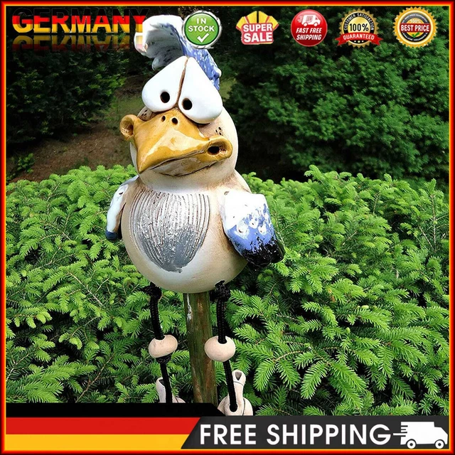Kunstharz-Garten-Huhn-Statue Art Farm Dumb Chicken Sculpture Ornament (Blau)
