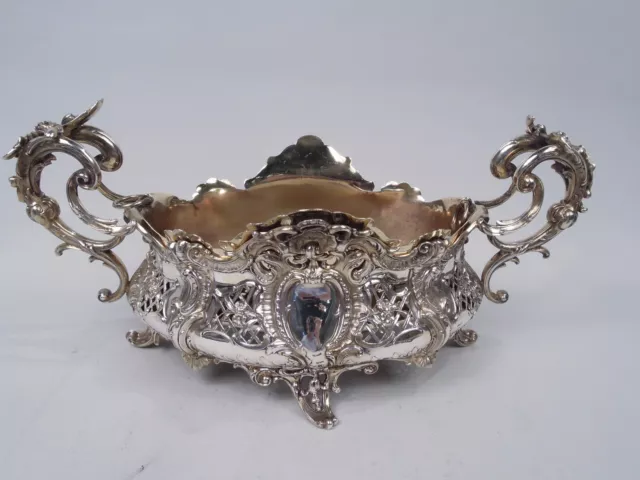 Bruckmann Bowl Antique Rococo Centerpiece German 800 Silver C 1900