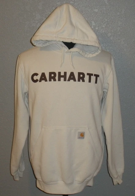 Men's Small Carhartt Loose Fit Midweight Hooded Logo Pullover Sweatshirt 105193