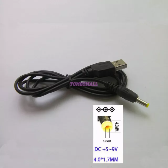 USB To DC Barrel Jack Power Cable Adapter Wire Connector 4.0 x 1.7mm DC cable