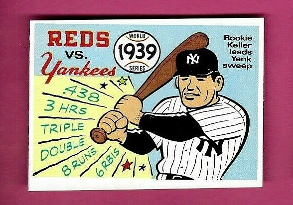 1970 Fleer R.G. LAUGHLIN WORLD SERIES 1939 REDS v YANKEES #36 Blue Back NRMT