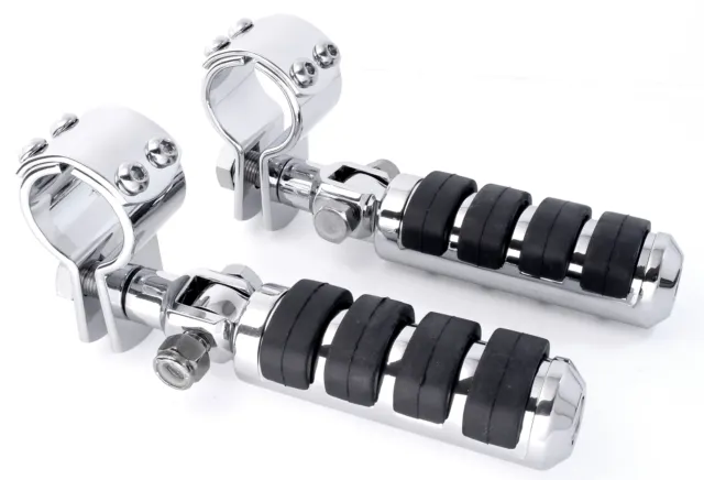 Sturzbügel-Fußrasten-Set Chrom Highway Pegs 32mm für Harley-Davidson Cruiser 1¼"