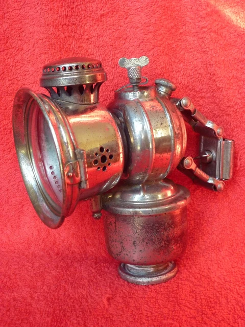 Feu arrière acétylène LUXOR Lampe lanterne carbure vélo ancien