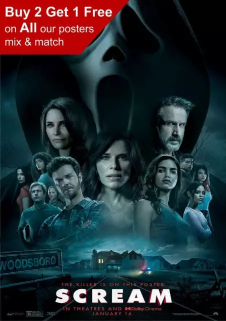 Scream 2022 Movie Poster A5 A4 A3 A2 A1