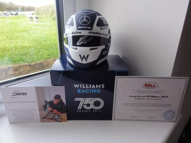 George Russell 2021 1:2 Scale Helmet Williams F1 750th Race | Monaco GP  SIGNED