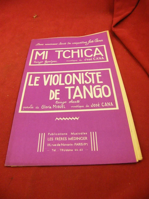 &amp; PARTITUR TANGO E Jerky José Cana Le Violinist Von Tango &amp;quot; EUR 14,63 ...