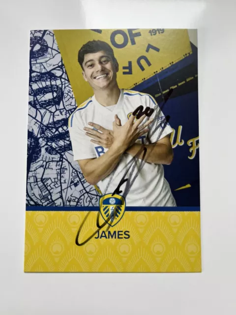 Dan James   Hand Signed Leeds United  Club Card Autograph