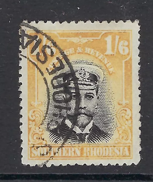 SOUTHERN RHODESIA:1924 GV 1/6d black and yellow SG11 used