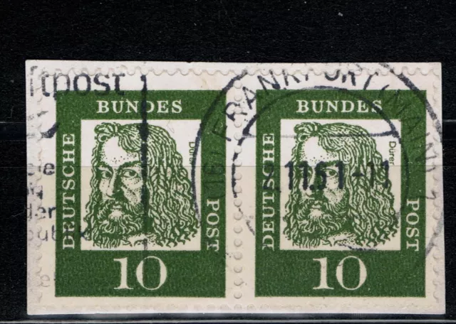 BRD Mi. - Nr. 350 x sauber gestempelt waagerechtes Paar auf Briefstück
