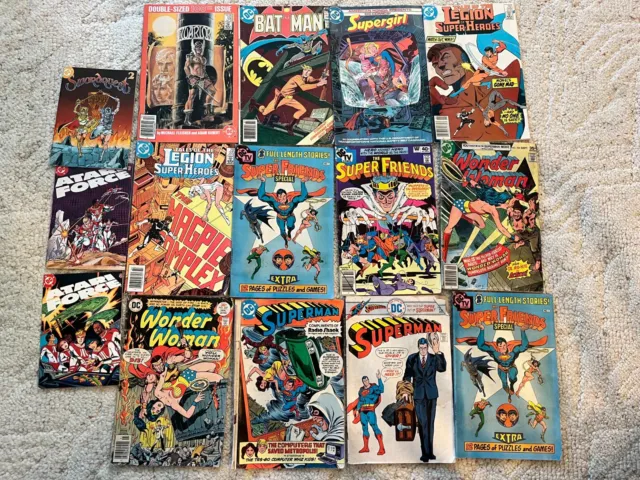 DC comic book lot - Superman, Wonder Woman, Super Friends, Swordquest and Atari 