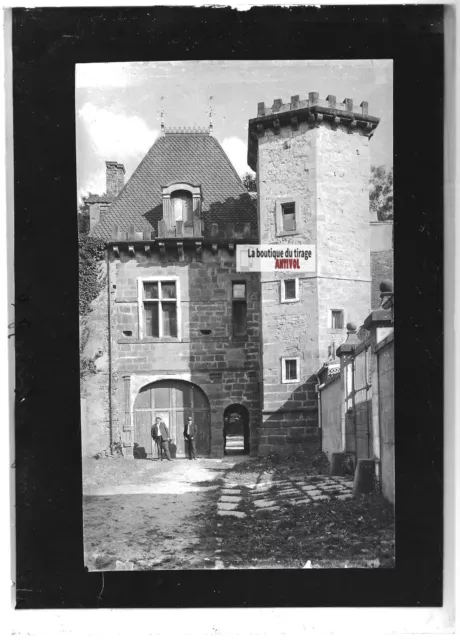 Plaque verre photo ancienne positif noir et blanc 13x18 cm Bourbonne-les-Bains