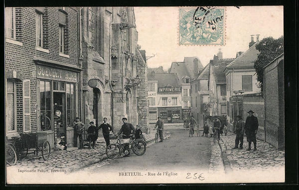 CPA Breteuil, Rue de l'Église