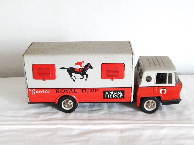 Ancien Camion Jouet En Tôle Joustra, écurie Royal Turf, Mécanique