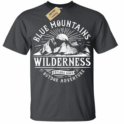 Blue Mountain Outdoor Adventure T-Shirt hiking climbing tee Mens