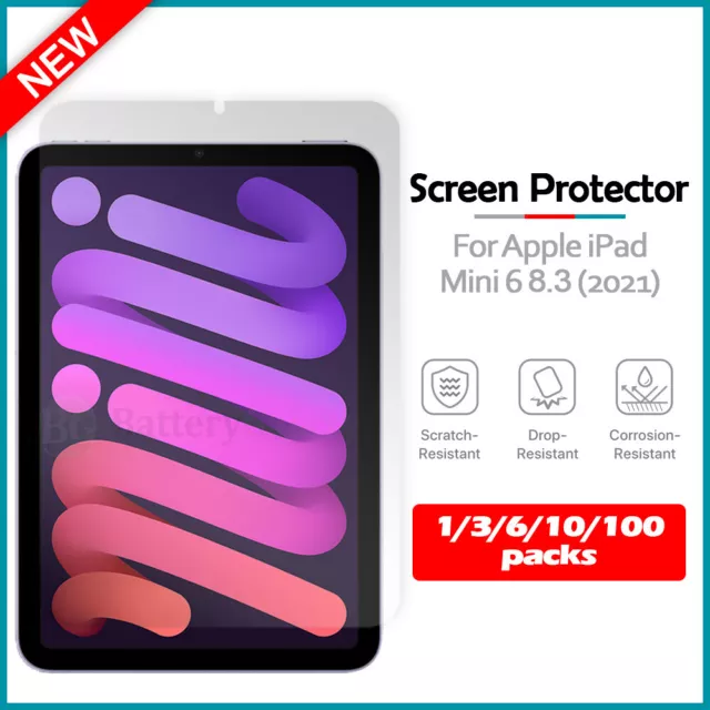 1-100 Lot LCD Ultra Clear HD Screen Protector for Apple iPad Mini 6 8.3 (2021)