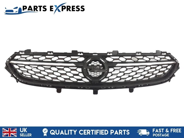 thumbnail interactive-video image 1 of Vauxhall Corsa F 2019+ OE Front Bumper Top Grill Backing Trim – SE Design Elite, Black With Chrome 1 of 5