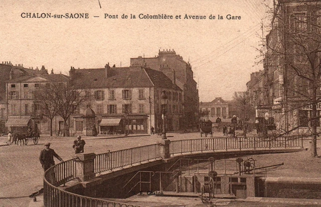 CPA 71 - CHALON SUR SAONE (S. and L.)- Pont de la Colombière and Avenue de la Gare