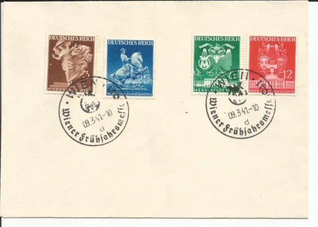 Briefmarken    Deutsches Reich  Marken auf Briefumschlag  gestempelt     ( 584 )