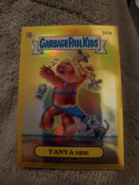 2022 Topps Chrome Garbage Pail Kids Series 5 TANYA Hide #202b Gold Yellow /275
