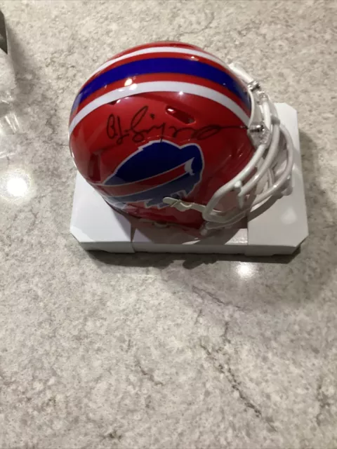 OJ Simpson Signed Buffalo Bills Speed Mini Football Helmet (JSA)