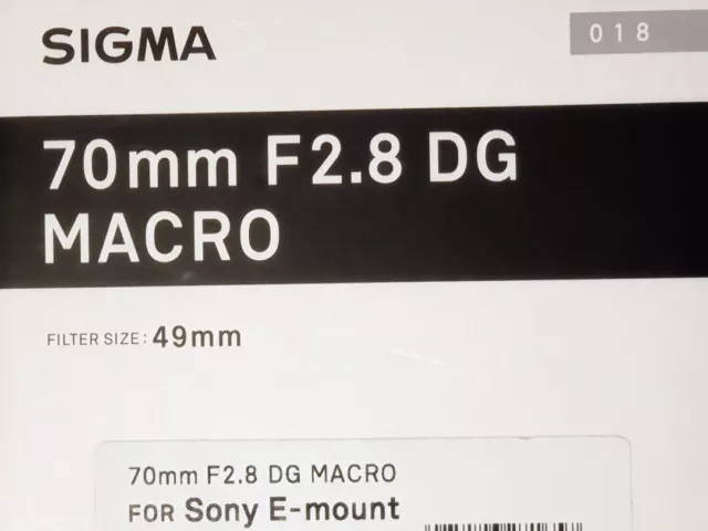 Sigma 70mm f/2.8 Art DG Makro Objektiv macro lens Sony E Mount