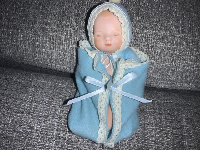 REPRODUCTION Vintage 1981 5" Copr. Grace S. Putnam Germany Porcelain Baby Doll