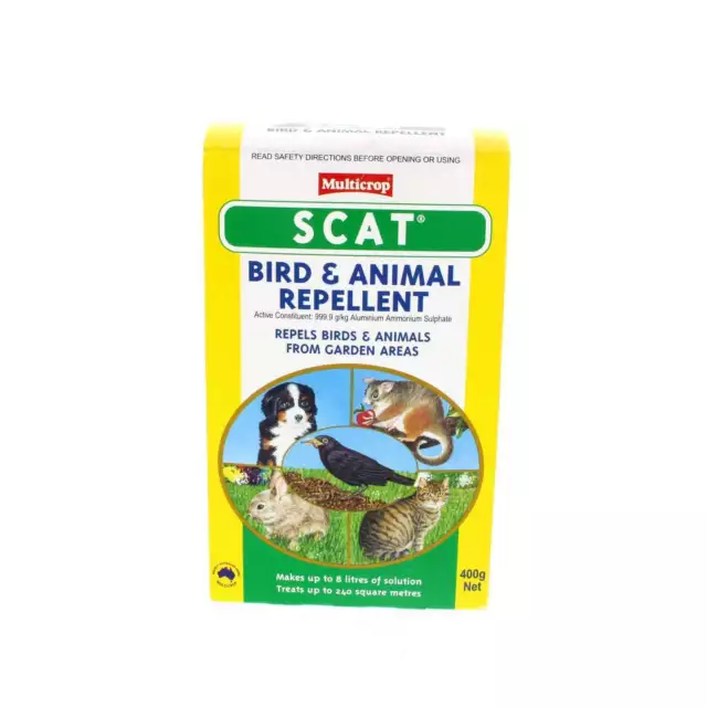 Scat Bird and Animal Repellent Makes up to 8L of Solution Possum Vermin 400g
