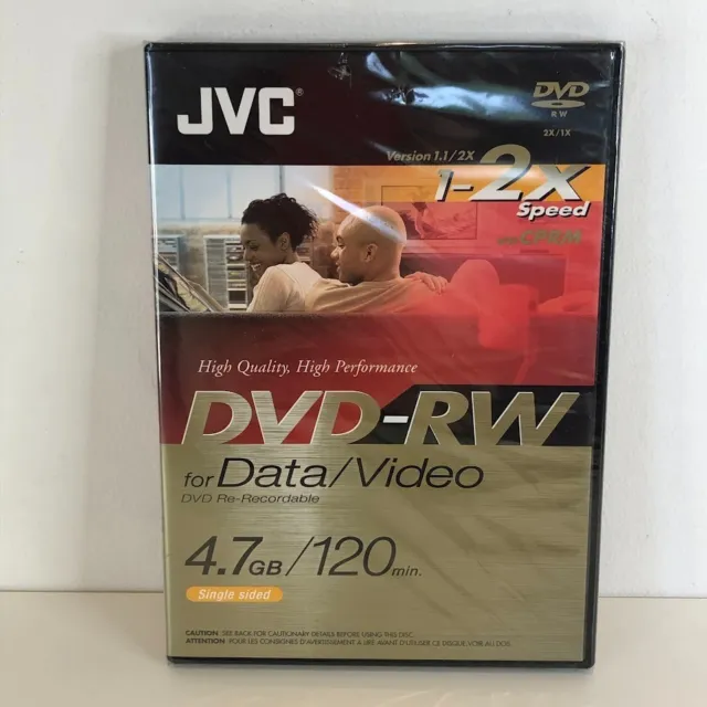 1x JVC DVD-RW VD-W47 Regrabable 4,7 GB/ 120min Alta Calidad CPRM Nuevo y Sellado