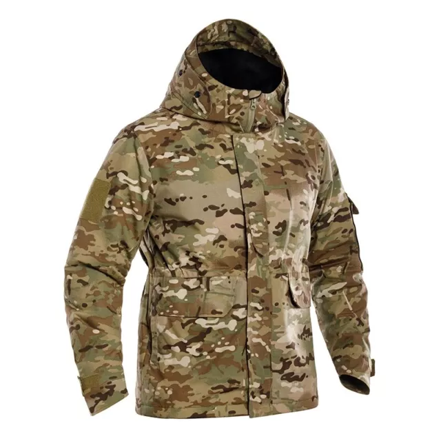 Chaqueta militar táctica para hombre abrigo cálido ocio camuflado con capucha