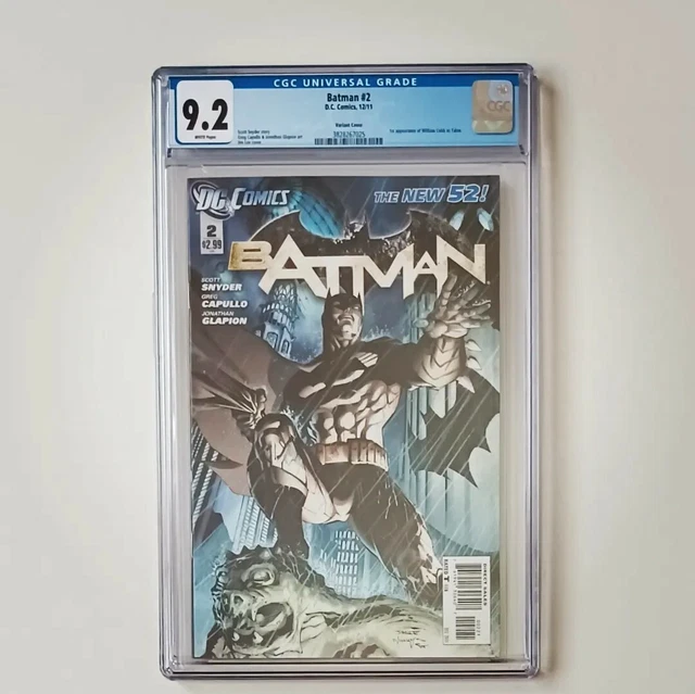 BATMAN 2 JIM LEE VARIANT CGC 9.2 NEWTON RINGS 1st App Cobb Talon 2011 The New 52