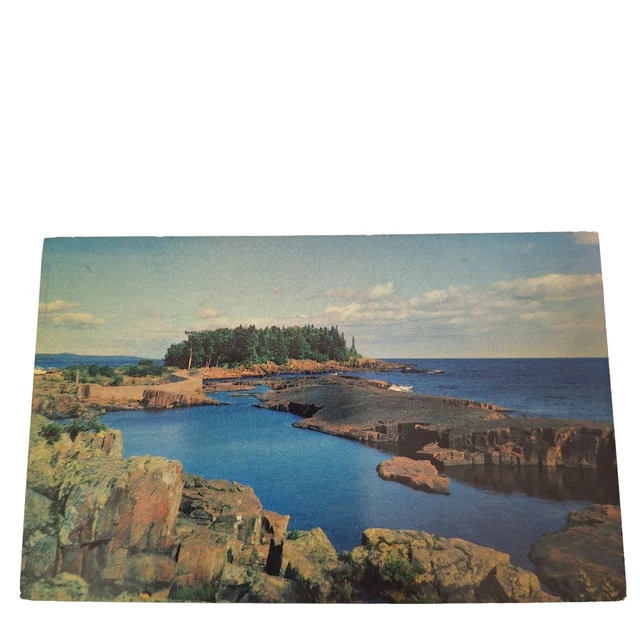 Postcard Natural Harbor Grand Marais Minnesota Chrome Unposted