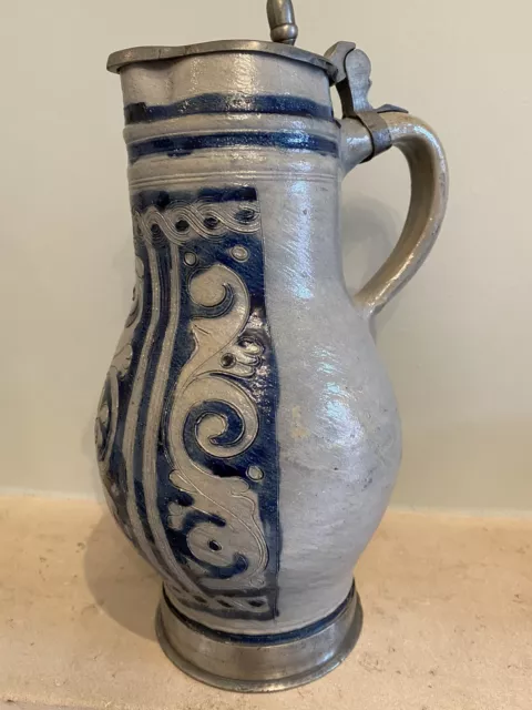 Antique Westerwald jug birnkrug stoneware