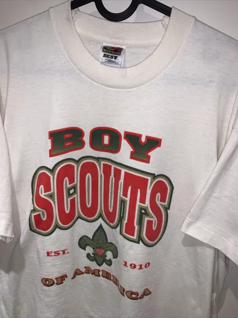vintage single stitch tee boy scouts of america 90s fruit of the loom Size XL