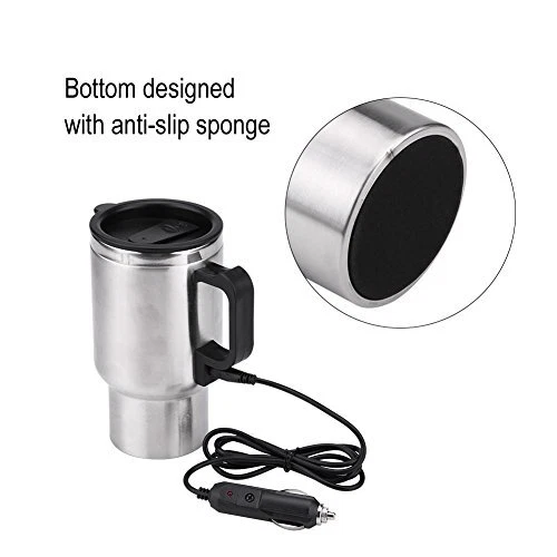 Fdit Heated Travel Mug Stainless Steel in-car Travel Heating Cup Coffee 5