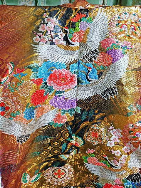 Japanese Kimono Uchikake Wedding Pure Silk  japan 904 3