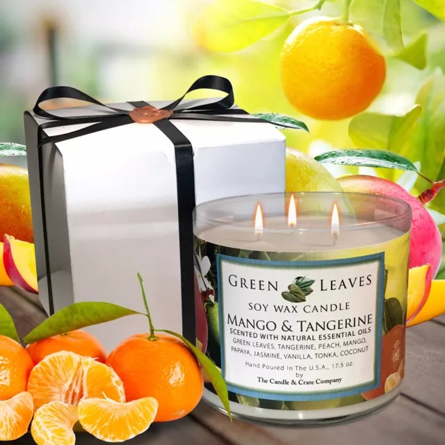 Mango And Tangerine, Highly Scented Soy Candle, Freshly Handmade When You Order!