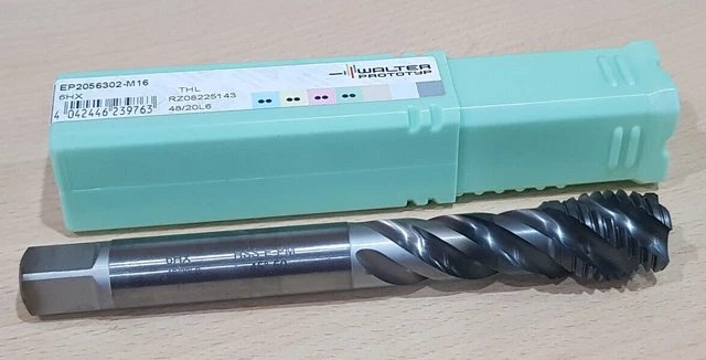 1pc Spiral Flute Tap WALTER PROTOTYP EP2056302-M16 M16 6HX HSS-E-PM 45" FORM C