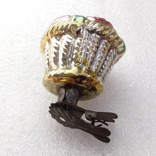 Rare ancien ornements de Noël en verre ukrainien décoration sapin de Noël rai