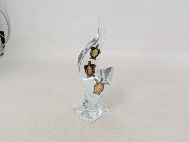 Wyland 1999 Turtle Realm Lucite Sculpture 363/2000 Wyland 1999 Turtle Realm Lucite Sculpture 363/2000