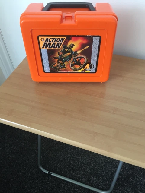 RARE ACTION MAN Plastic Orange Lunch Box 1981 in Very Good