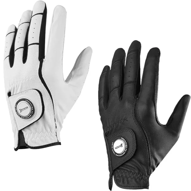 Srixon Mens Right Hand Golf Glove Ball Marker Right Handed Golf Gloves White