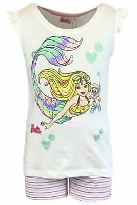 Girls Official BARBIE Mermaid Short Set Ages 3,4,5,6,7 Years NEW