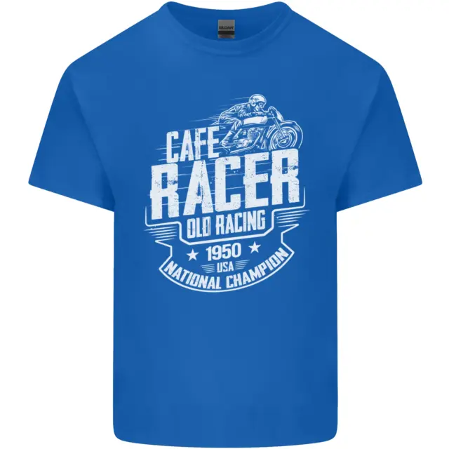 T-shirt da uomo in cotone Cafe Racer Old Racing Biker 3